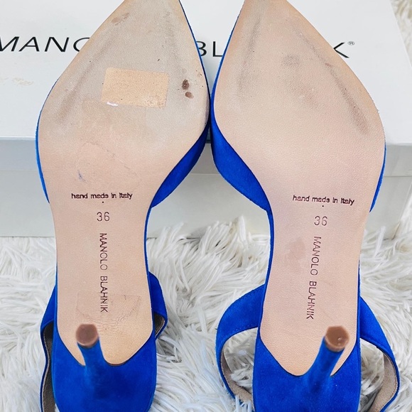 Authentic Manolo Blahnik Suede Carolyne 90mm - Picture 2 of 5